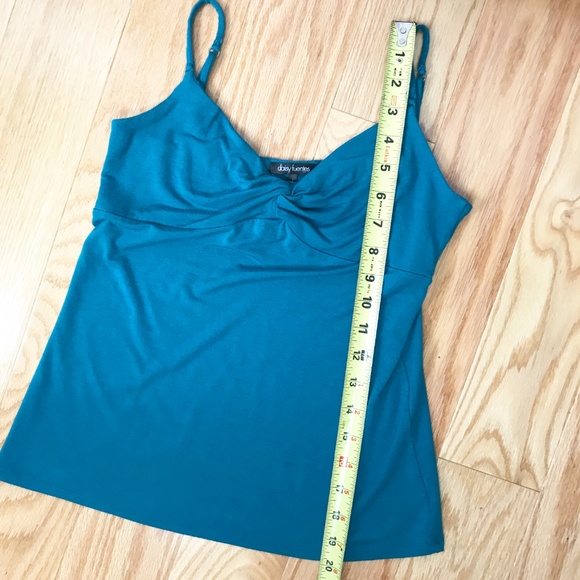 Daisy Fuentes Teal twist tank - Picture 4 of 4